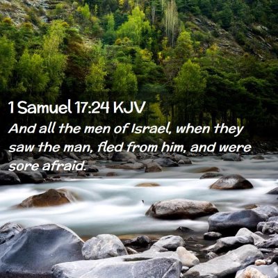 1 Samuel 17:24 KJV Free Bible Images