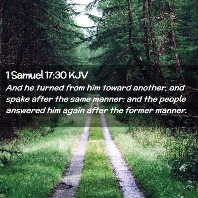 1 Samuel 17:30 KJV Free Bible Images