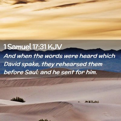 1 Samuel 17:31 KJV Free Bible Images