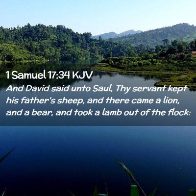 1 Samuel 17:34 KJV Free Bible Images