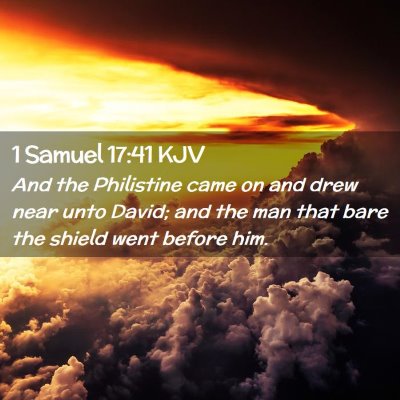 1 Samuel 17:41 KJV Free Bible Images