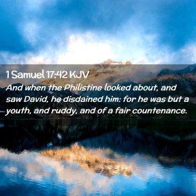 1 Samuel 17:42 KJV Free Bible Images