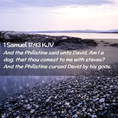 1 Samuel 17:43 KJV Free Bible Images