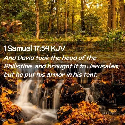 1 Samuel 17:54 KJV Free Bible Images