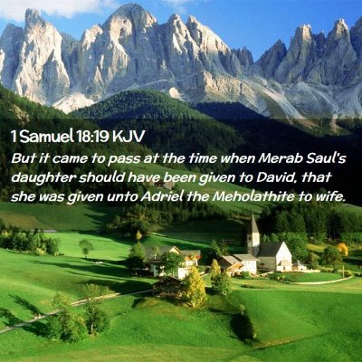 1 Samuel 18:19 KJV Free Bible Images