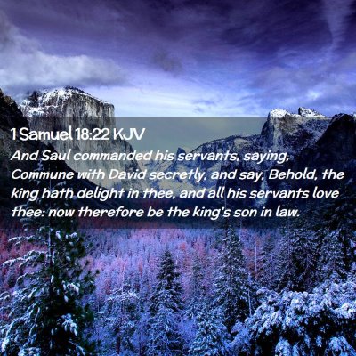 1 Samuel 18:22 KJV Free Bible Images