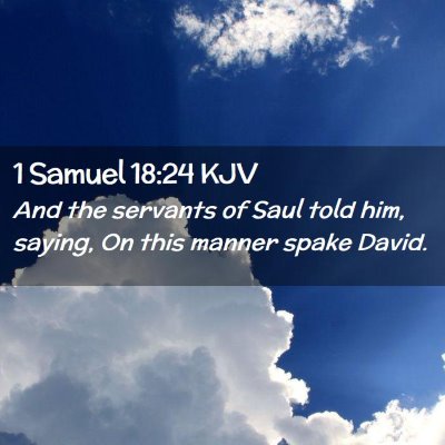 1 Samuel 18:24 KJV Free Bible Images