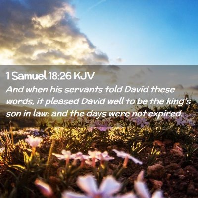 1 Samuel 18:26 KJV Free Bible Images