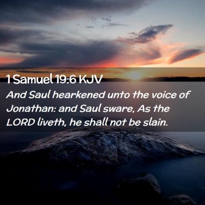 1 Samuel 19:6 KJV Free Bible Images