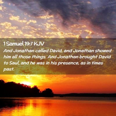 1 Samuel 19:7 KJV Free Bible Images