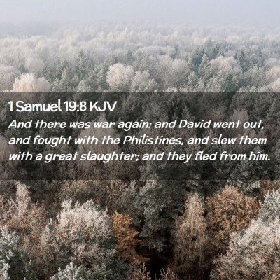 1 Samuel 19:8 KJV Free Bible Images