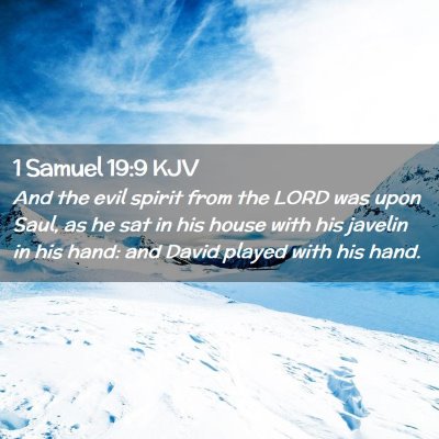 1 Samuel 19:9 KJV Free Bible Images