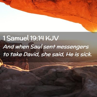 1 Samuel 19:14 KJV Free Bible Images