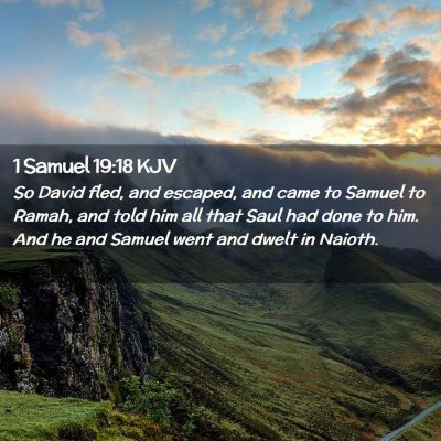 1 Samuel 19:18 KJV Free Bible Images