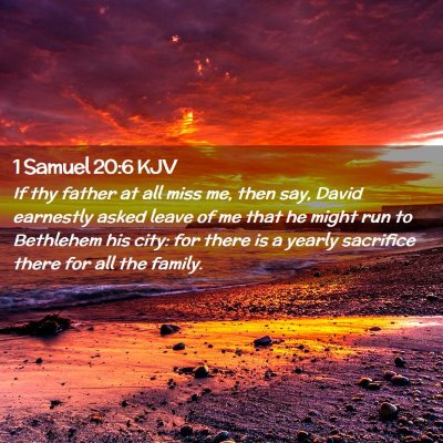 1 Samuel 20:6 KJV Free Bible Images