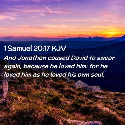 1 Samuel 20:17 KJV Free Bible Images