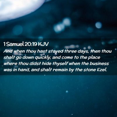 1 Samuel 20:19 KJV Free Bible Images