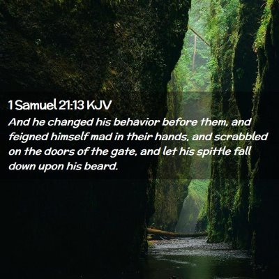 1 Samuel 21:13 KJV Free Bible Images