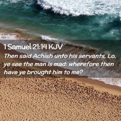 1 Samuel 21:14 KJV Free Bible Images