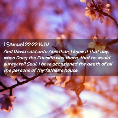 1 Samuel 22:22 KJV Free Bible Images