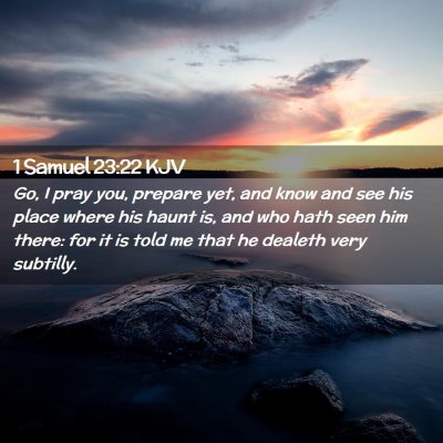 1 Samuel 23:22 KJV Free Bible Images