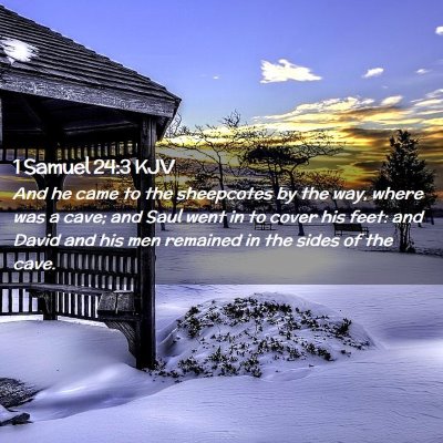 1 Samuel 24:3 KJV Free Bible Images