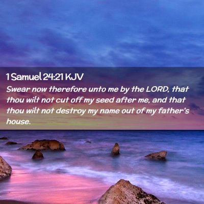 1 Samuel 24:21 KJV Free Bible Images