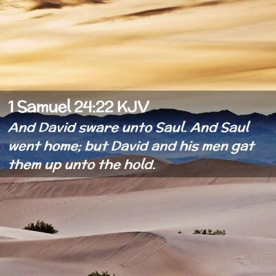 1 Samuel 24:22 KJV Free Bible Images