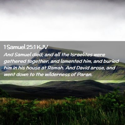 1 Samuel 25:1 KJV Free Bible Images