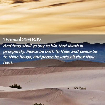 1 Samuel 25:6 KJV Free Bible Images