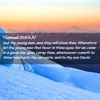 1 Samuel 25:8 KJV Free Bible Images