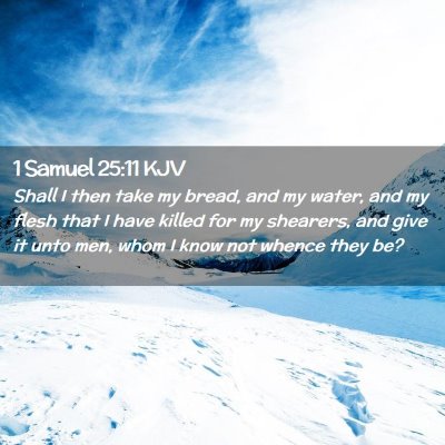 1 Samuel 25:11 KJV Free Bible Images