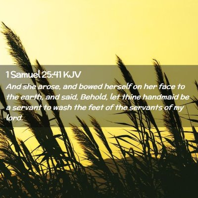 1 Samuel 25:41 KJV Free Bible Images