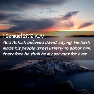 1 Samuel 27:12 KJV Free Bible Images