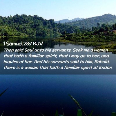 1 Samuel 28:7 KJV Free Bible Images