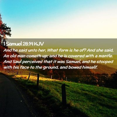 1 Samuel 28:14 KJV Free Bible Images