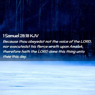 1 Samuel 28:18 KJV Free Bible Images