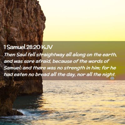 1 Samuel 28:20 KJV Free Bible Images