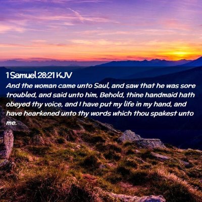 1 Samuel 28:21 KJV Free Bible Images