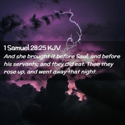 1 Samuel 28:25 KJV Free Bible Images