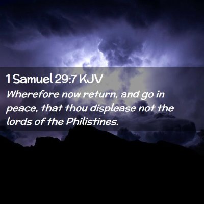 1 Samuel 29:7 KJV Free Bible Images