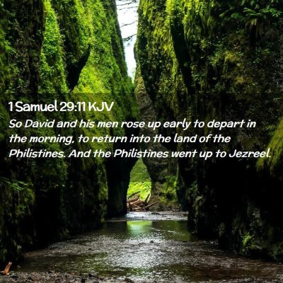 1 Samuel 29:11 KJV Free Bible Images