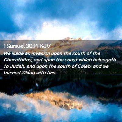 1 Samuel 30:14 KJV Free Bible Images