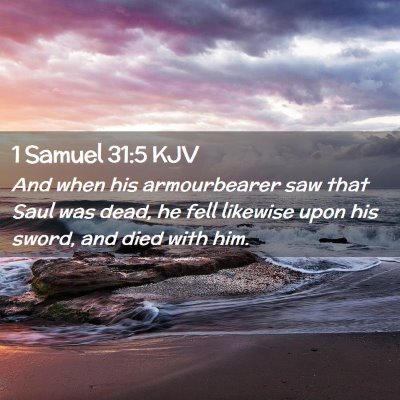 1 Samuel 31:5 KJV Free Bible Images