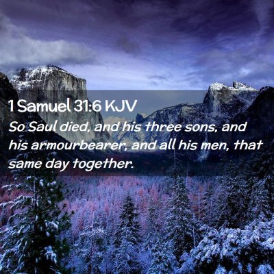 1 Samuel 31:6 KJV Free Bible Images