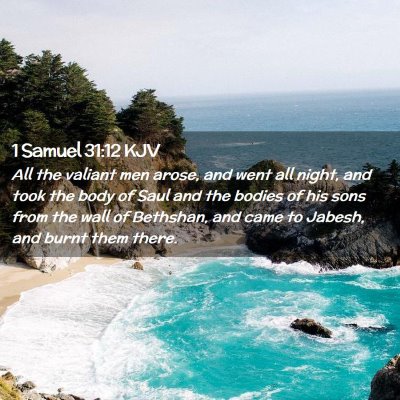 1 Samuel 31:12 KJV Free Bible Images