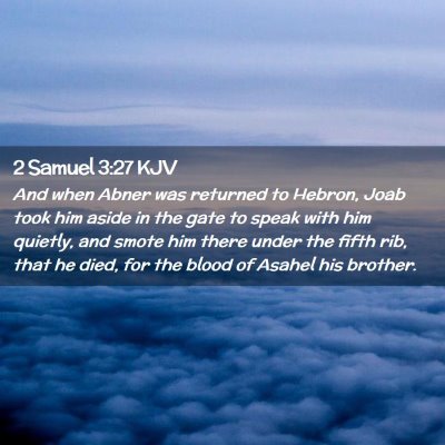 2 Samuel 3:27 KJV Free Bible Images