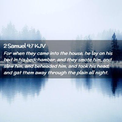 2 Samuel 4:7 KJV Free Bible Images