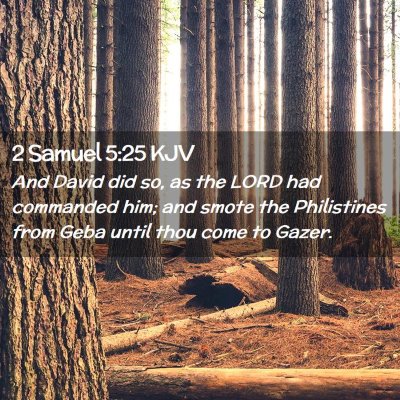 2 Samuel 5:25 KJV Free Bible Images