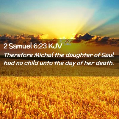 2 Samuel 6:23 KJV Free Bible Images